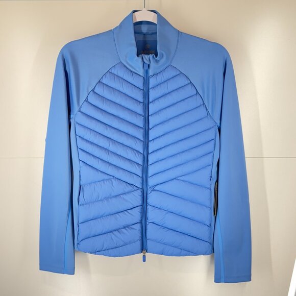 NWT G/FORE Hybrid Quilted Stretch Tech Interlock Jacket in Dawn Blue - Picture 3 of 11
